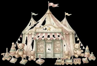 Toy shop circus tent
